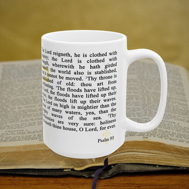 Psalm 93 Full Text - 15oz Coffee Mug